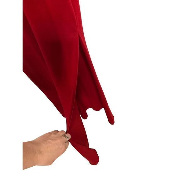 Drew anthropology red long sleeve maxi with slit - Picture 5 of 6